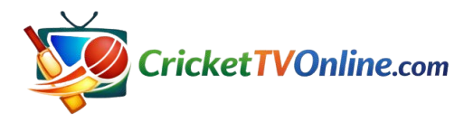 CricketTVOnline.com logo featuring a cricket bat, ball, and TV icon representing cricket analysis and match insights