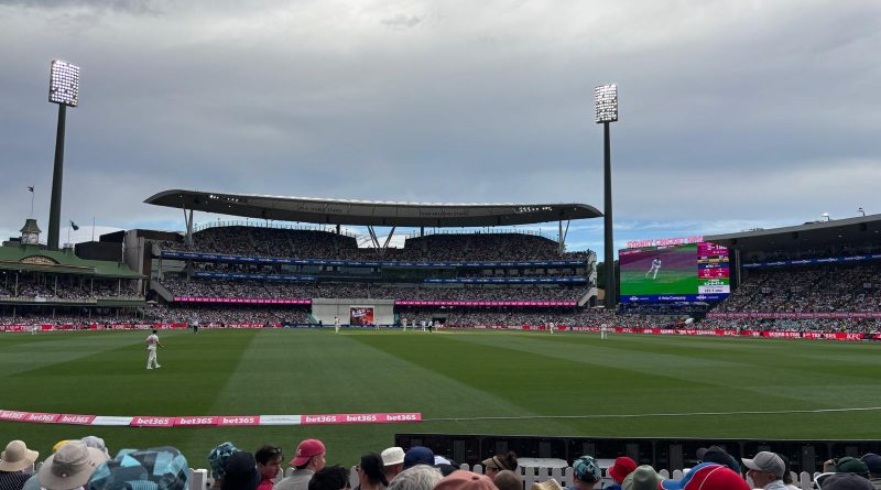 Sydney Cricket Ground during Day 3 of the fifth Ashes Test as Australia dominate England with Steven Smith batting on 129 not out and the scoreboard showing 518 for 7
